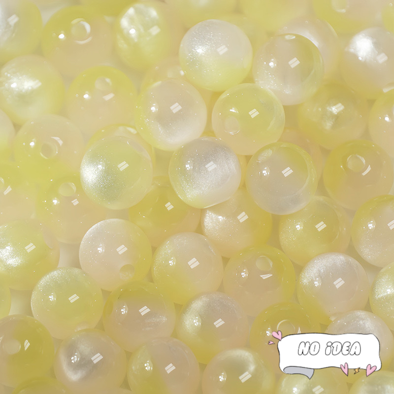 10mm Mysterious Cat's Eye Beads - 20pcs Iridescent Glass Beads for Aesthetic Jewelry