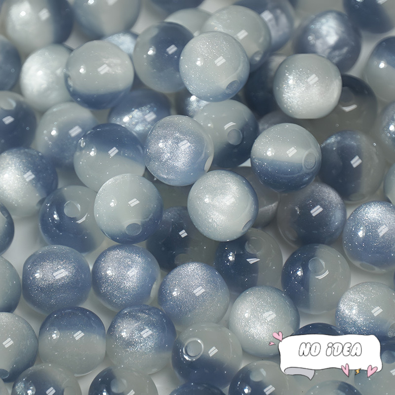 10mm Mysterious Cat's Eye Beads - 20pcs Iridescent Glass Beads for Aesthetic Jewelry