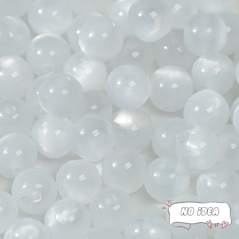 10mm Mysterious Cat's Eye Beads - 20pcs Iridescent Glass Beads for Aesthetic Jewelry