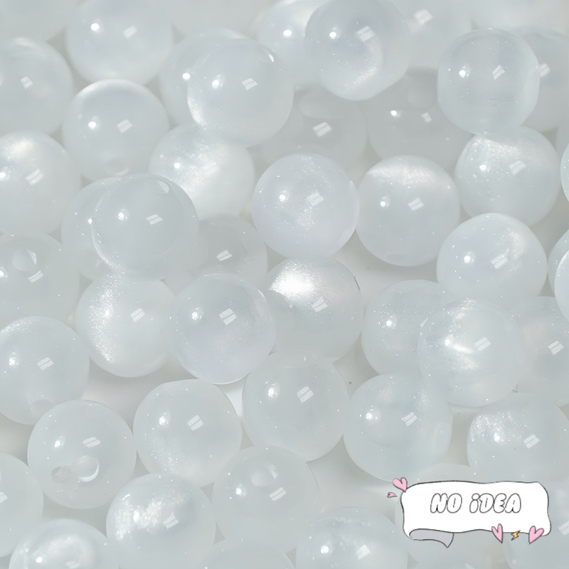 10mm Mysterious Cat's Eye Beads - 20pcs Iridescent Glass Beads for Aesthetic Jewelry