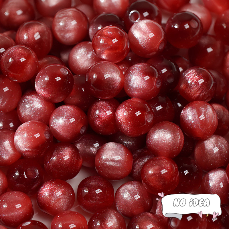 10mm Mysterious Cat's Eye Beads - 20pcs Iridescent Glass Beads for Aesthetic Jewelry