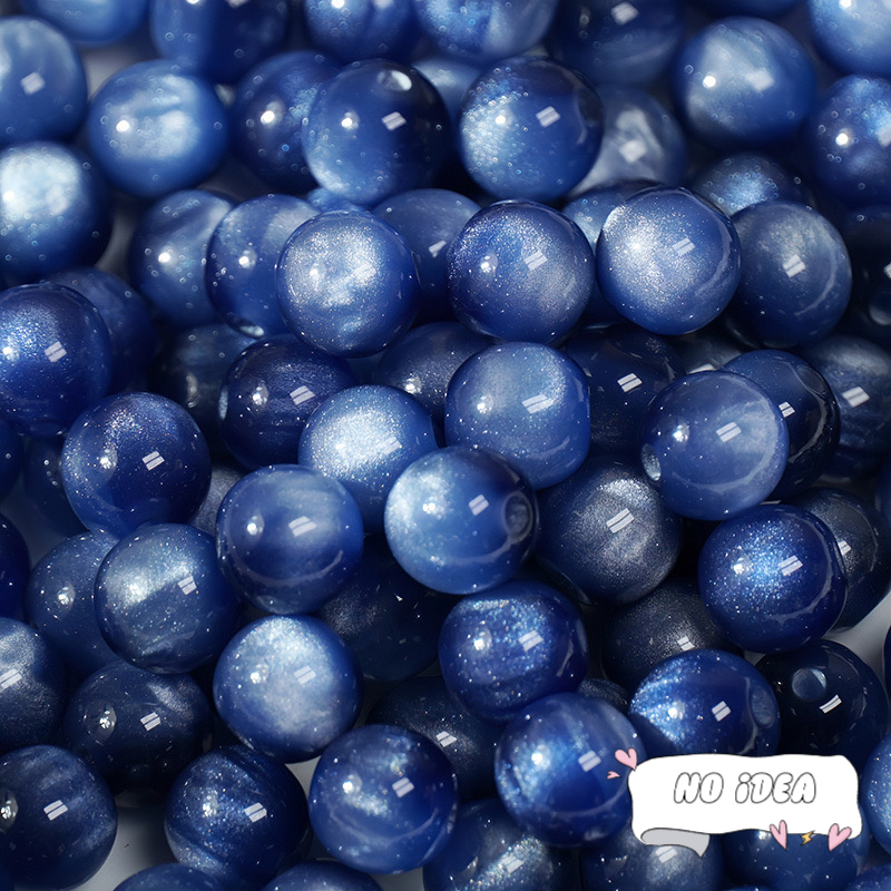 10mm Mysterious Cat's Eye Beads - 20pcs Iridescent Glass Beads for Aesthetic Jewelry