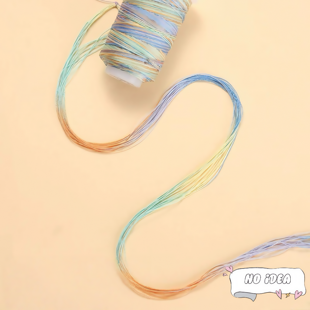 6-Strand Iridescent Embroidery Thread - Ethno-Chic Yarn for Boho Macrame & Tassel Crafts