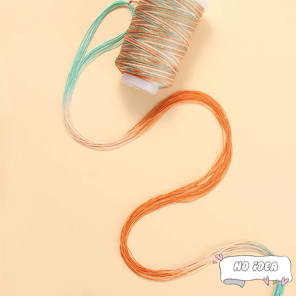 6-Strand Iridescent Embroidery Thread - Ethno-Chic Yarn for Boho Macrame & Tassel Crafts