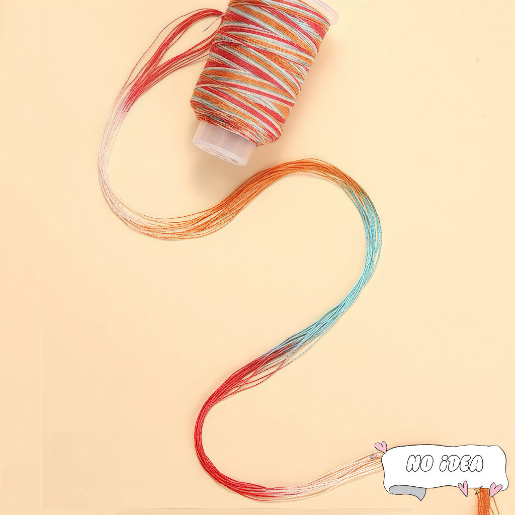 6-Strand Iridescent Embroidery Thread - Ethno-Chic Yarn for Boho Macrame & Tassel Crafts