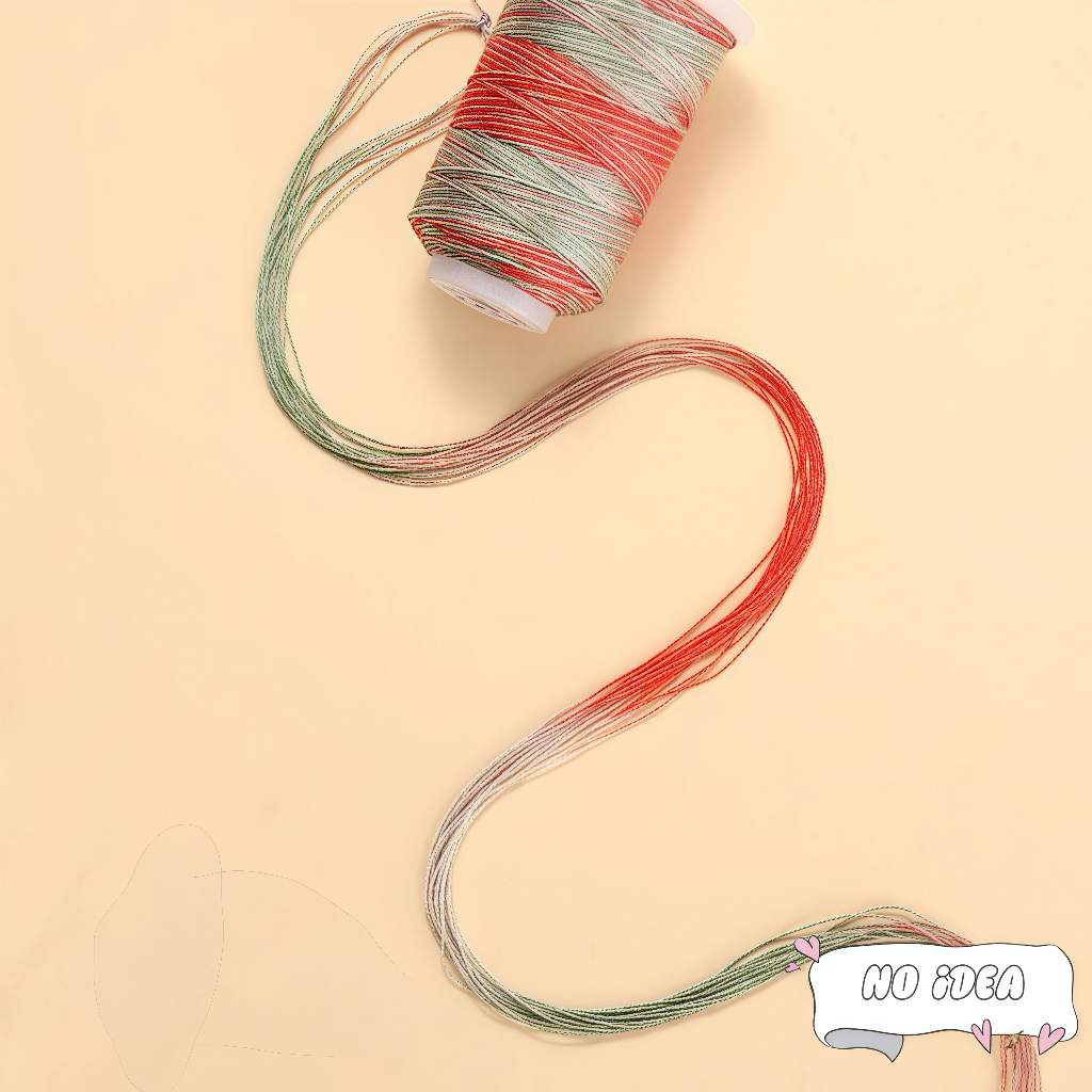 6-Strand Iridescent Embroidery Thread - Ethno-Chic Yarn for Boho Macrame & Tassel Crafts