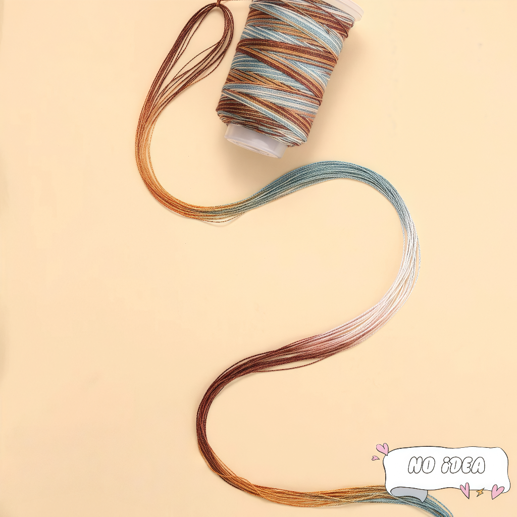 6-Strand Iridescent Embroidery Thread - Ethno-Chic Yarn for Boho Macrame & Tassel Crafts