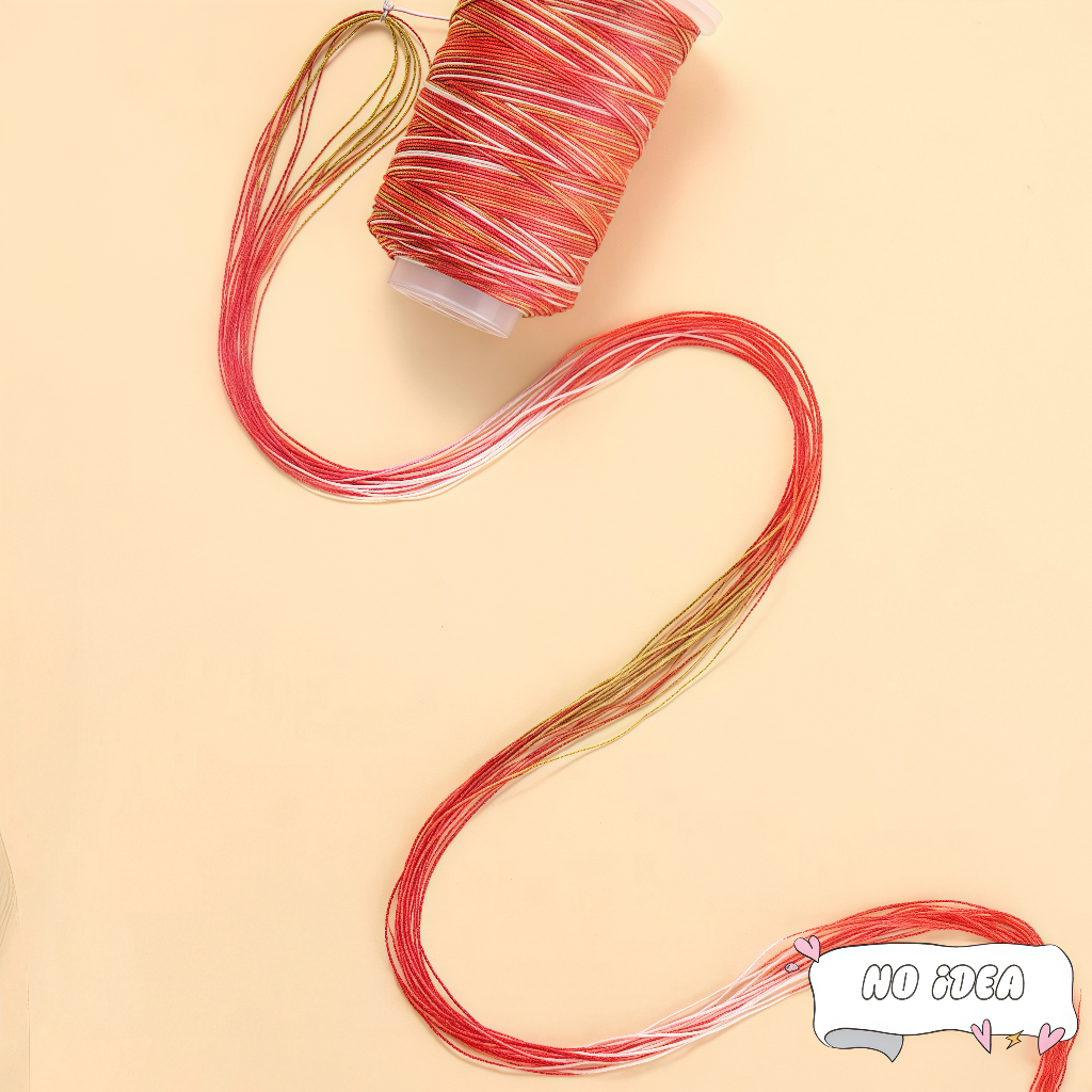 6-Strand Iridescent Embroidery Thread - Ethno-Chic Yarn for Boho Macrame & Tassel Crafts