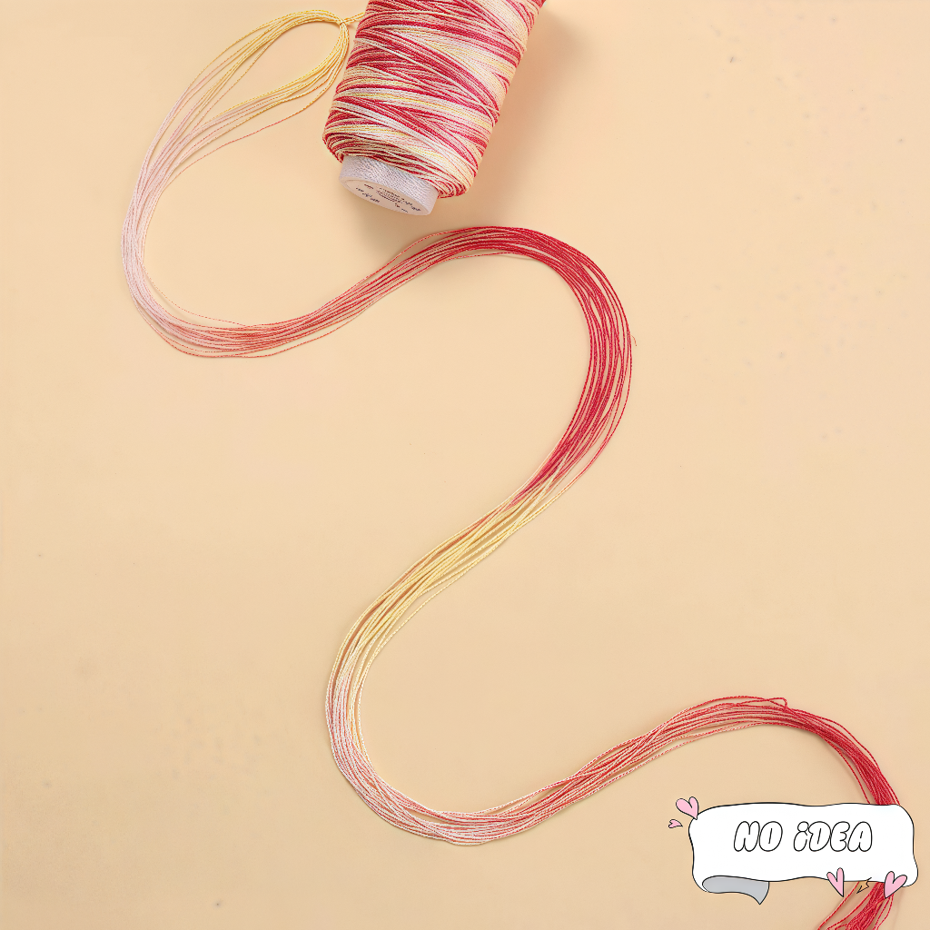 6-Strand Iridescent Embroidery Thread - Ethno-Chic Yarn for Boho Macrame & Tassel Crafts