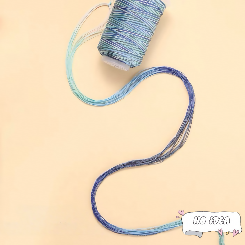 6-Strand Iridescent Embroidery Thread - Ethno-Chic Yarn for Boho Macrame & Tassel Crafts