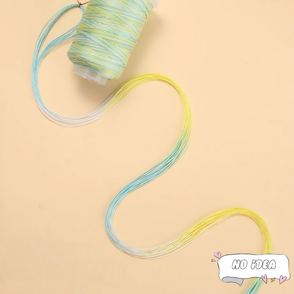 6-Strand Iridescent Embroidery Thread - Ethno-Chic Yarn for Boho Macrame & Tassel Crafts