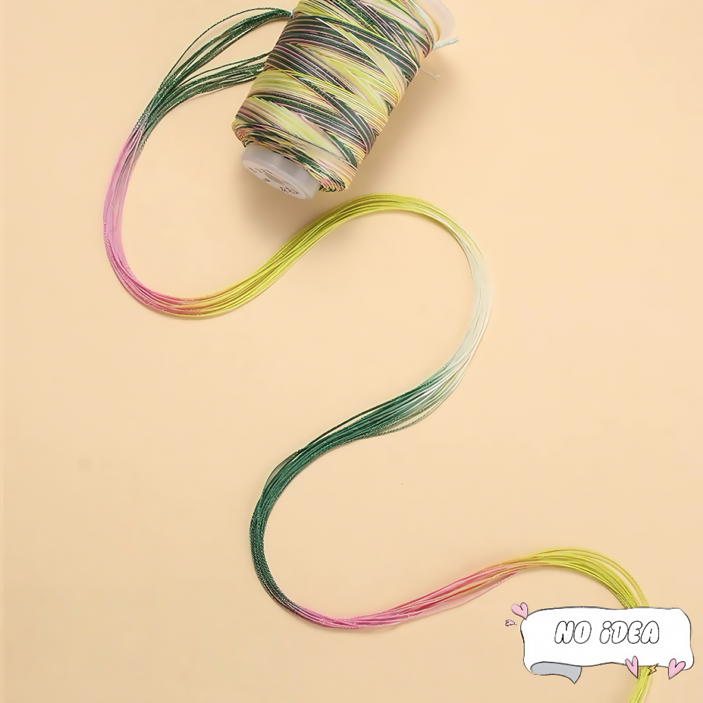 6-Strand Iridescent Embroidery Thread - Ethno-Chic Yarn for Boho Macrame & Tassel Crafts