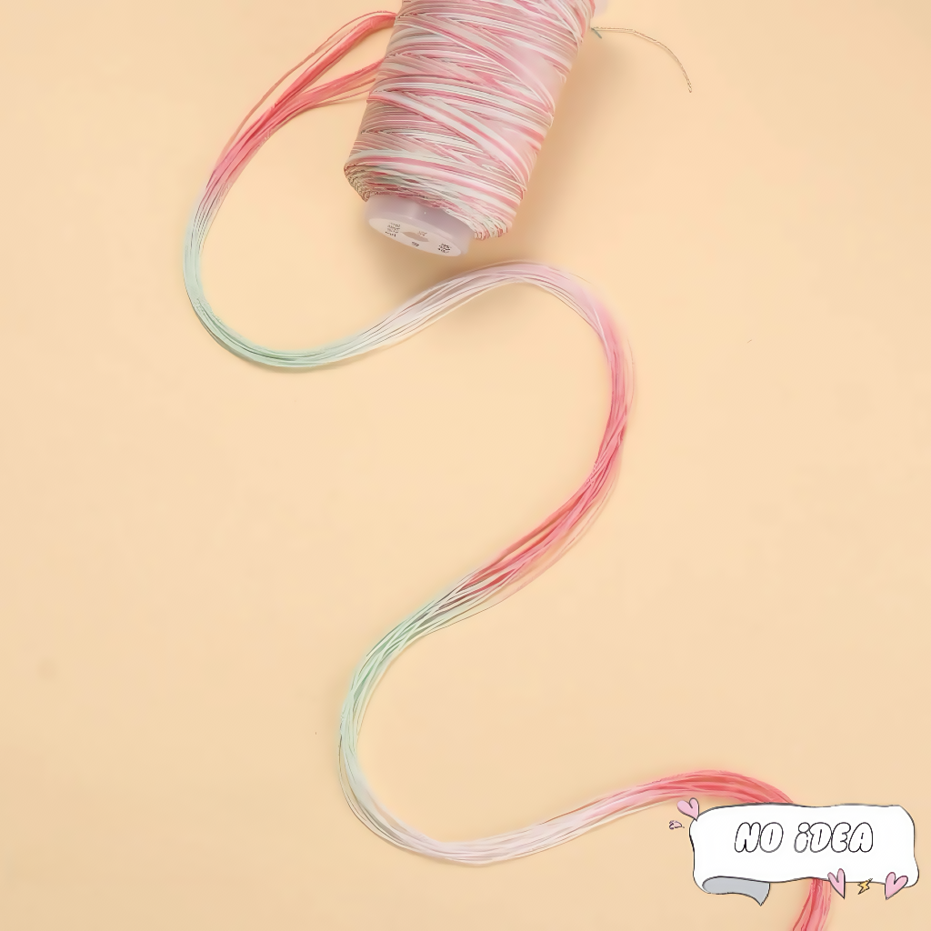 6-Strand Iridescent Embroidery Thread - Ethno-Chic Yarn for Boho Macrame & Tassel Crafts
