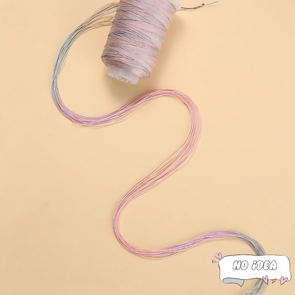 6-Strand Iridescent Embroidery Thread - Ethno-Chic Yarn for Boho Macrame & Tassel Crafts