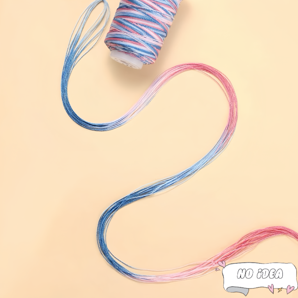 6-Strand Iridescent Embroidery Thread - Ethno-Chic Yarn for Boho Macrame & Tassel Crafts