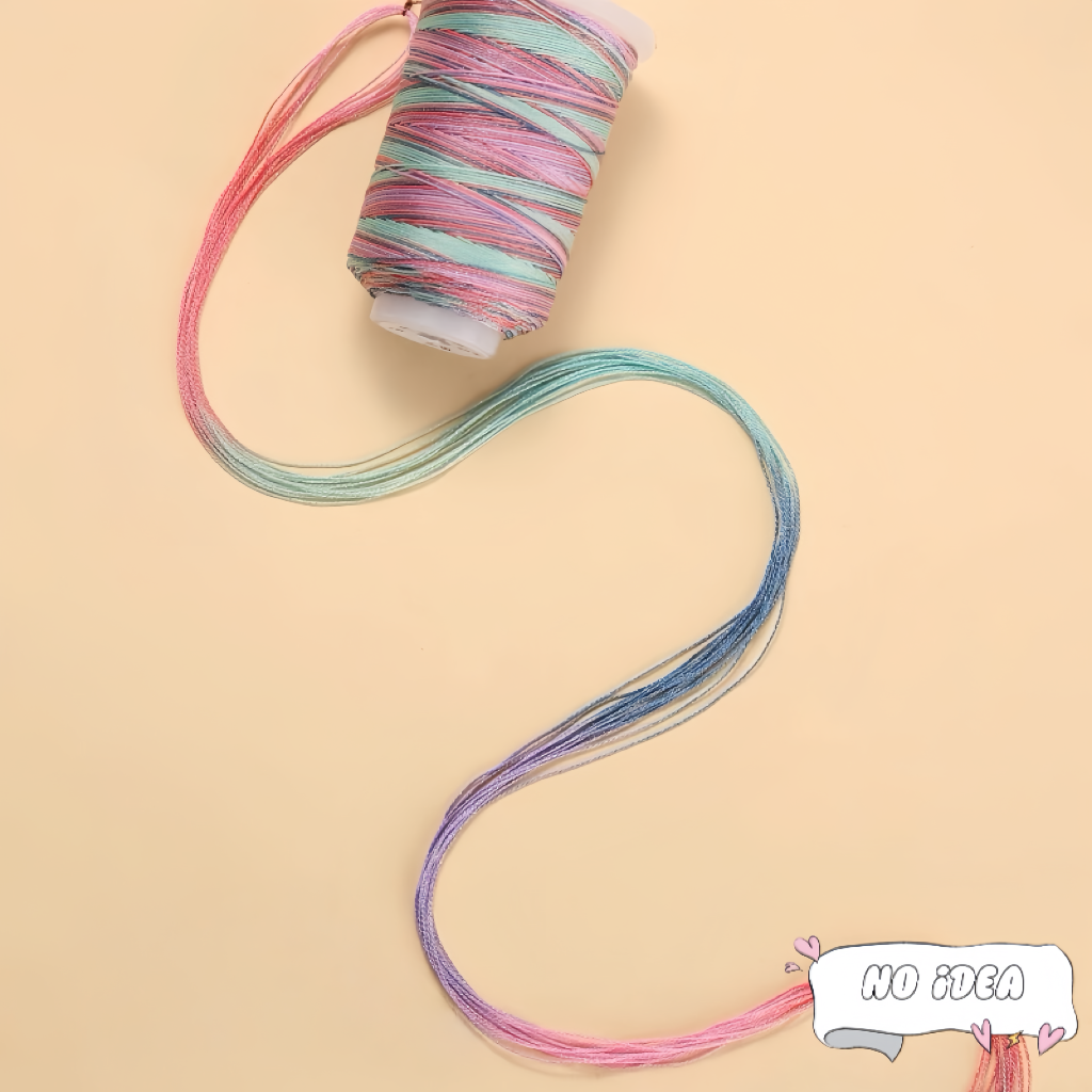 6-Strand Iridescent Embroidery Thread - Ethno-Chic Yarn for Boho Macrame & Tassel Crafts