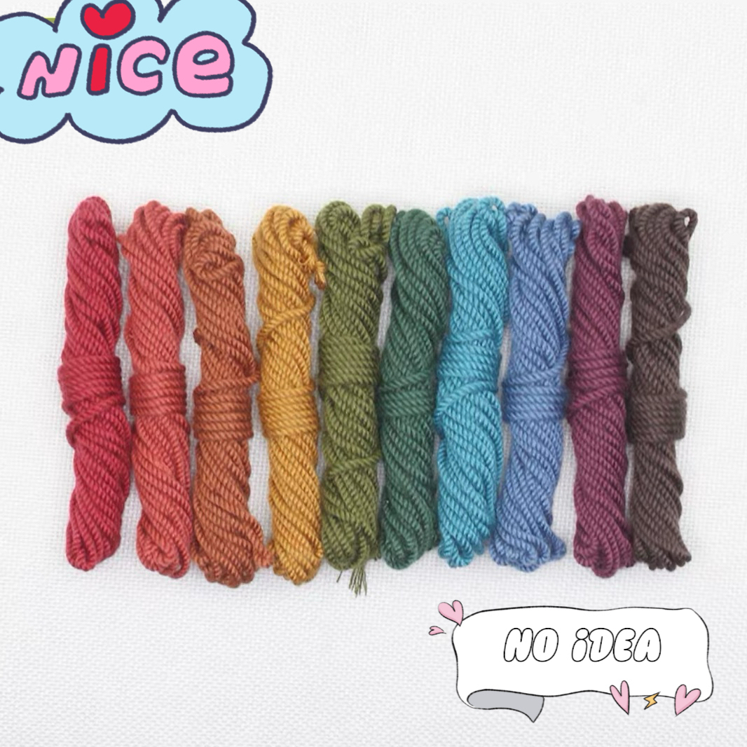 Hand-Twisted Cotton Cord Set - Multi-Size Macrame Thread for DIY Jewelry & Crafts