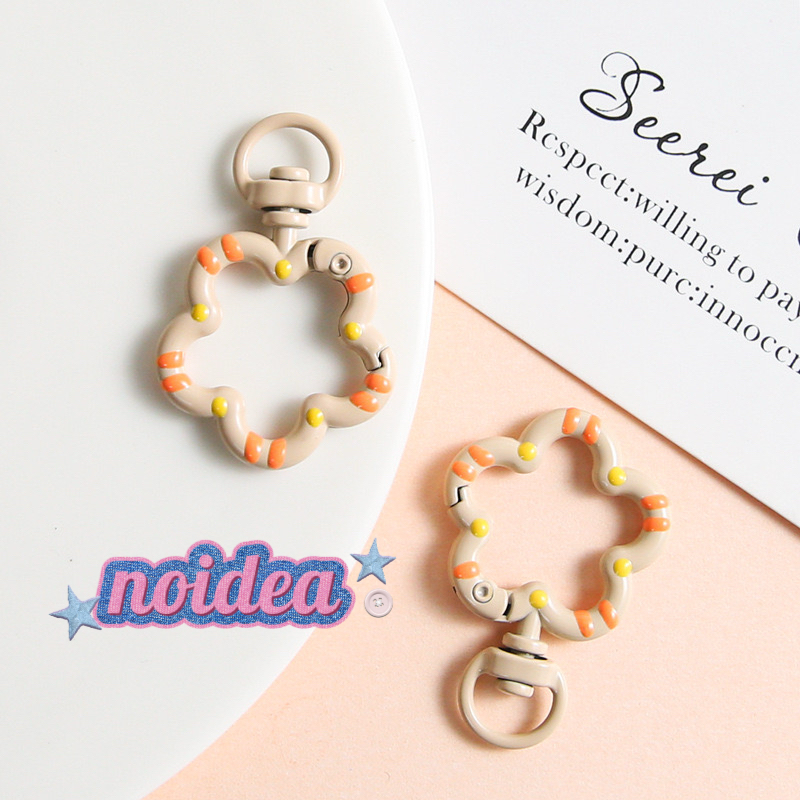 Candy Color Star Keychain Rings - 5pcs Novelty Key Rings, DIY Themed Connectors