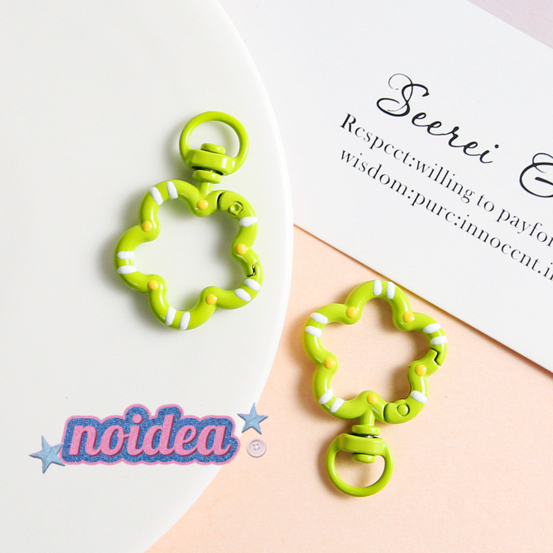 Candy Color Star Keychain Rings - 5pcs Novelty Key Rings, DIY Themed Connectors