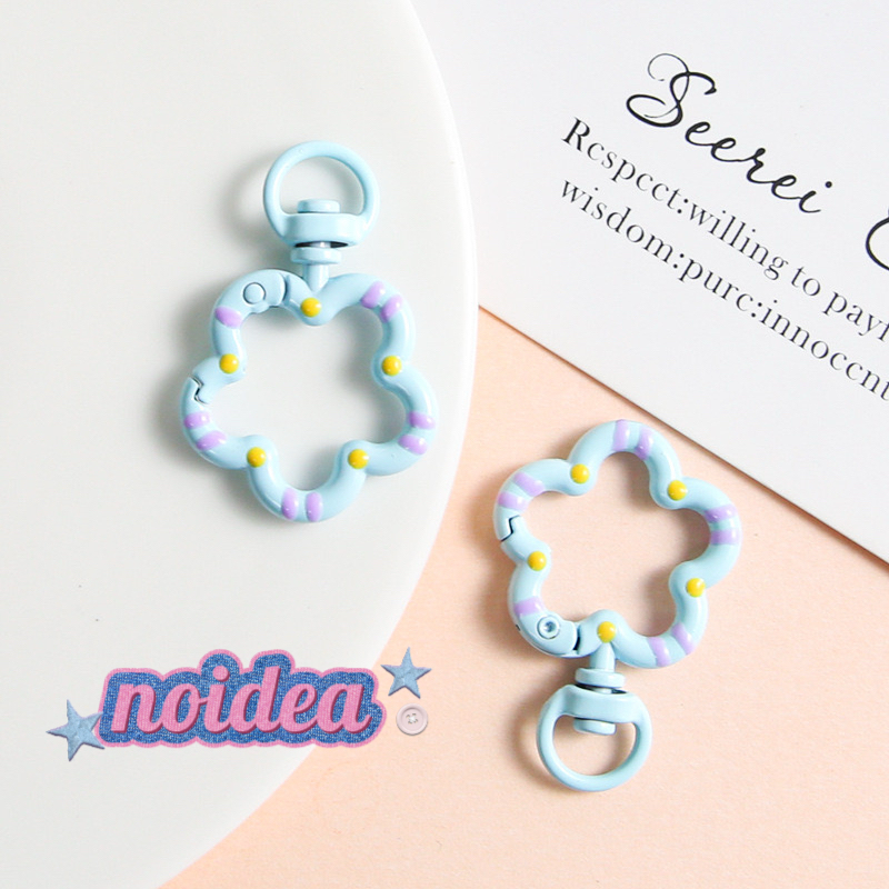 Candy Color Star Keychain Rings - 5pcs Novelty Key Rings, DIY Themed Connectors