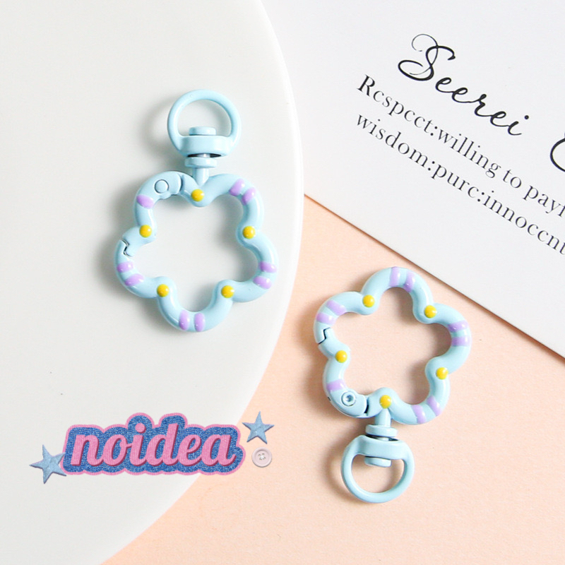 Candy Color Star Keychain Rings - 5pcs Novelty Key Rings, DIY Themed Connectors