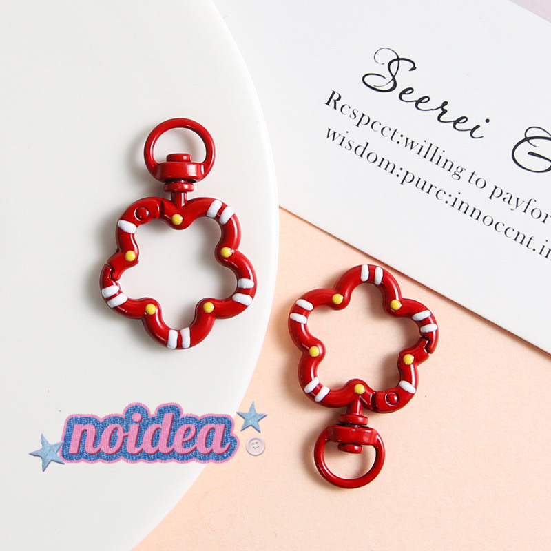 Candy Color Star Keychain Rings - 5pcs Novelty Key Rings, DIY Themed Connectors