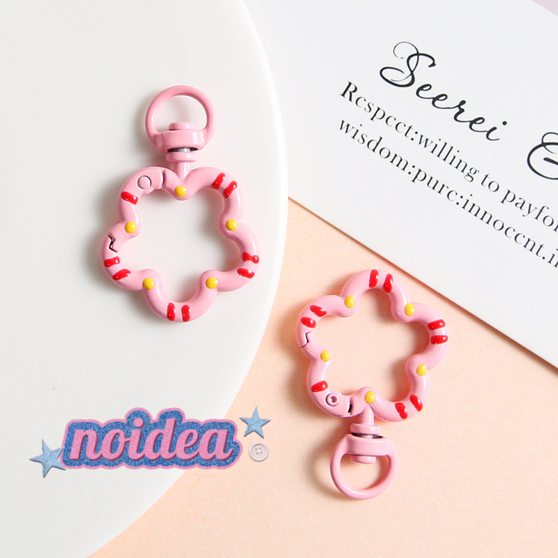 Candy Color Star Keychain Rings - 5pcs Novelty Key Rings, DIY Themed Connectors