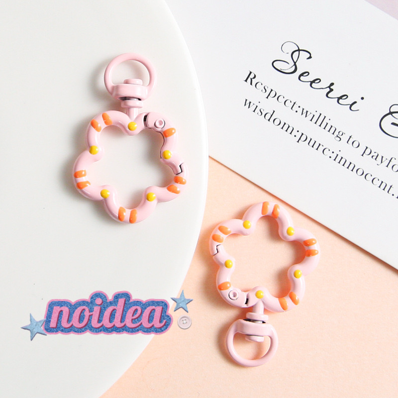 Candy Color Star Keychain Rings - 5pcs Novelty Key Rings, DIY Themed Connectors