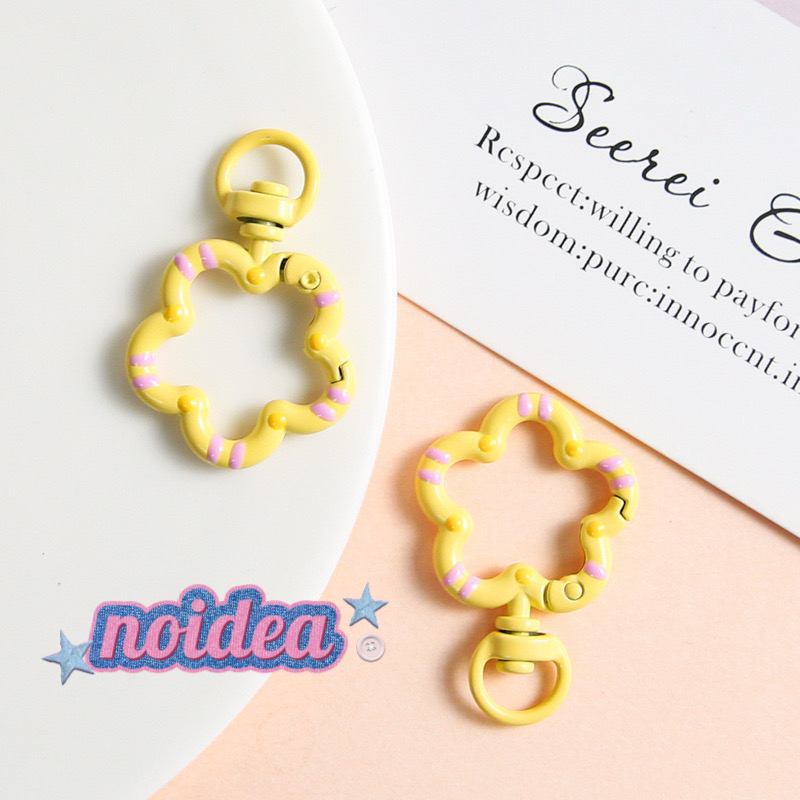 Candy Color Star Keychain Rings - 5pcs Novelty Key Rings, DIY Themed Connectors