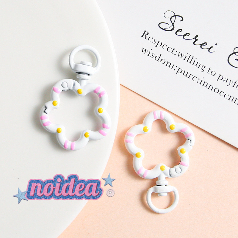 Candy Color Star Keychain Rings - 5pcs Novelty Key Rings, DIY Themed Connectors