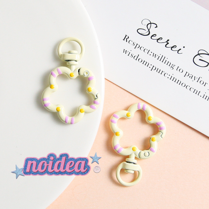 Candy Color Star Keychain Rings - 5pcs Novelty Key Rings, DIY Themed Connectors