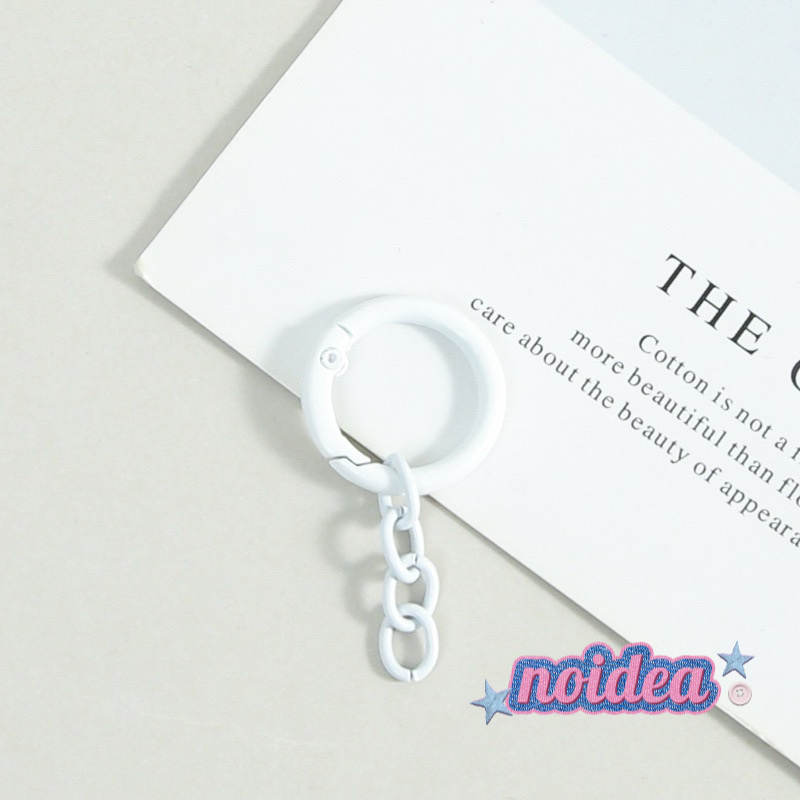 Candy Color Jump Rings with Chains - 10pcs Keychain Extension Sets, DIY Connector Chains