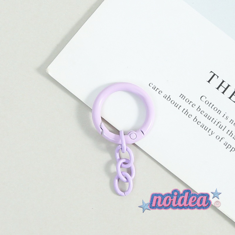 Candy Color Jump Rings with Chains - 10pcs Keychain Extension Sets, DIY Connector Chains