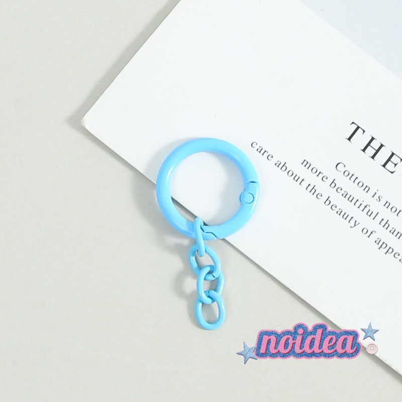 Candy Color Jump Rings with Chains - 10pcs Keychain Extension Sets, DIY Connector Chains