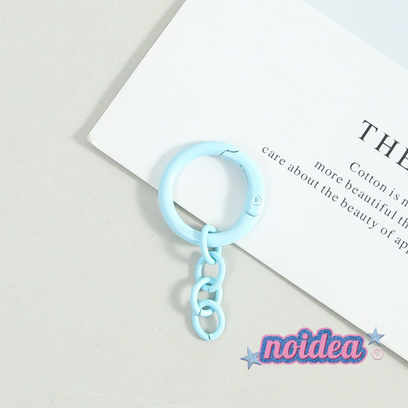 Candy Color Jump Rings with Chains - 10pcs Keychain Extension Sets, DIY Connector Chains