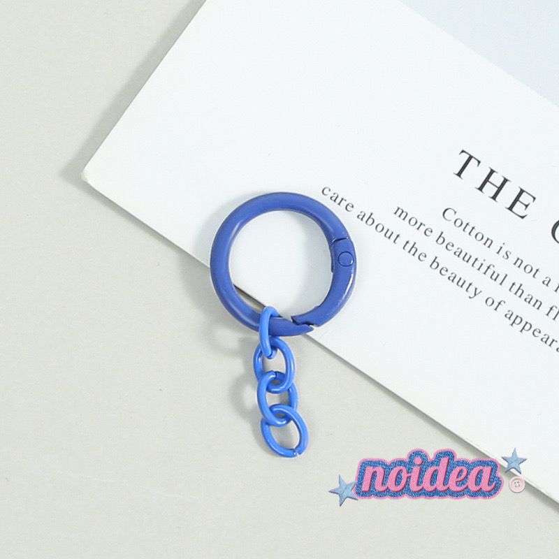 Candy Color Jump Rings with Chains - 10pcs Keychain Extension Sets, DIY Connector Chains