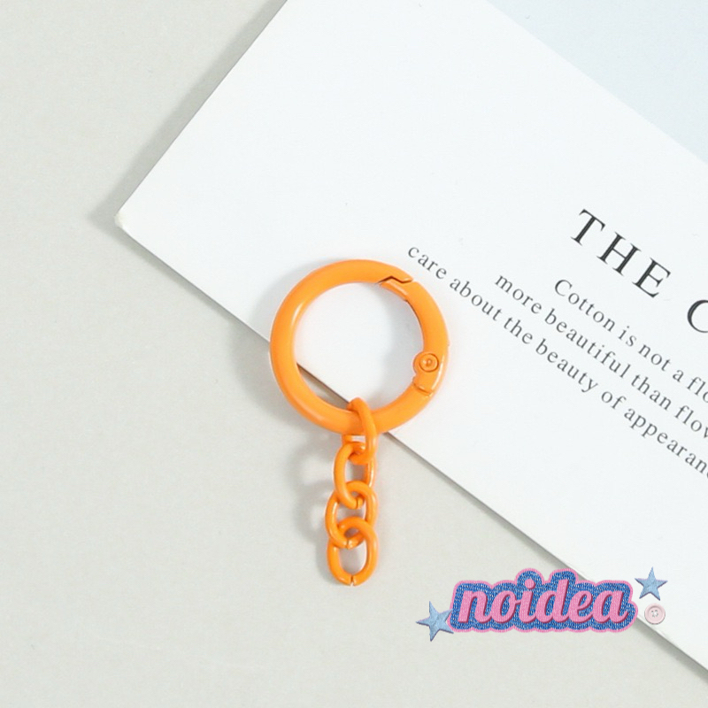 Candy Color Jump Rings with Chains - 10pcs Keychain Extension Sets, DIY Connector Chains
