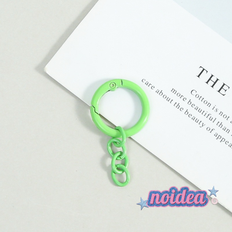 Candy Color Jump Rings with Chains - 10pcs Keychain Extension Sets, DIY Connector Chains