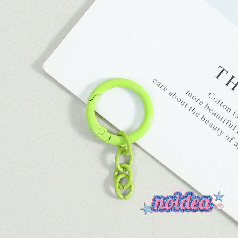 Candy Color Jump Rings with Chains - 10pcs Keychain Extension Sets, DIY Connector Chains