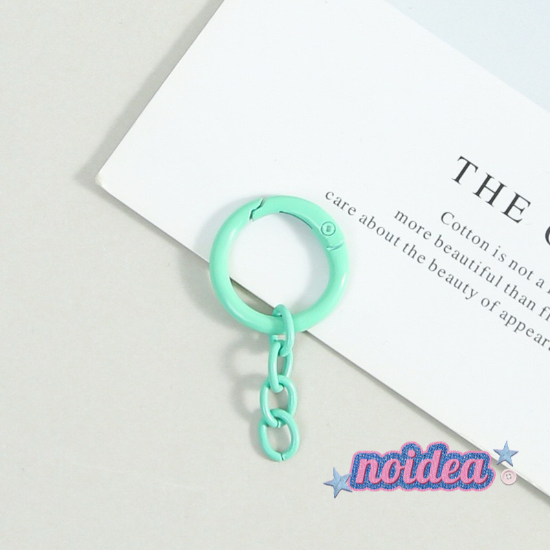 Candy Color Jump Rings with Chains - 10pcs Keychain Extension Sets, DIY Connector Chains