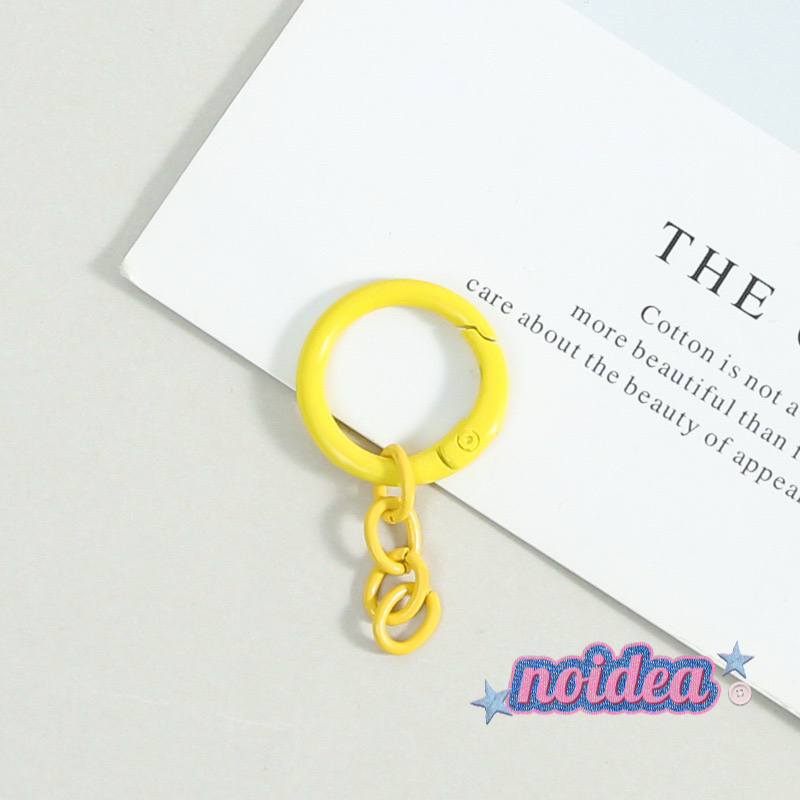 Candy Color Jump Rings with Chains - 10pcs Keychain Extension Sets, DIY Connector Chains