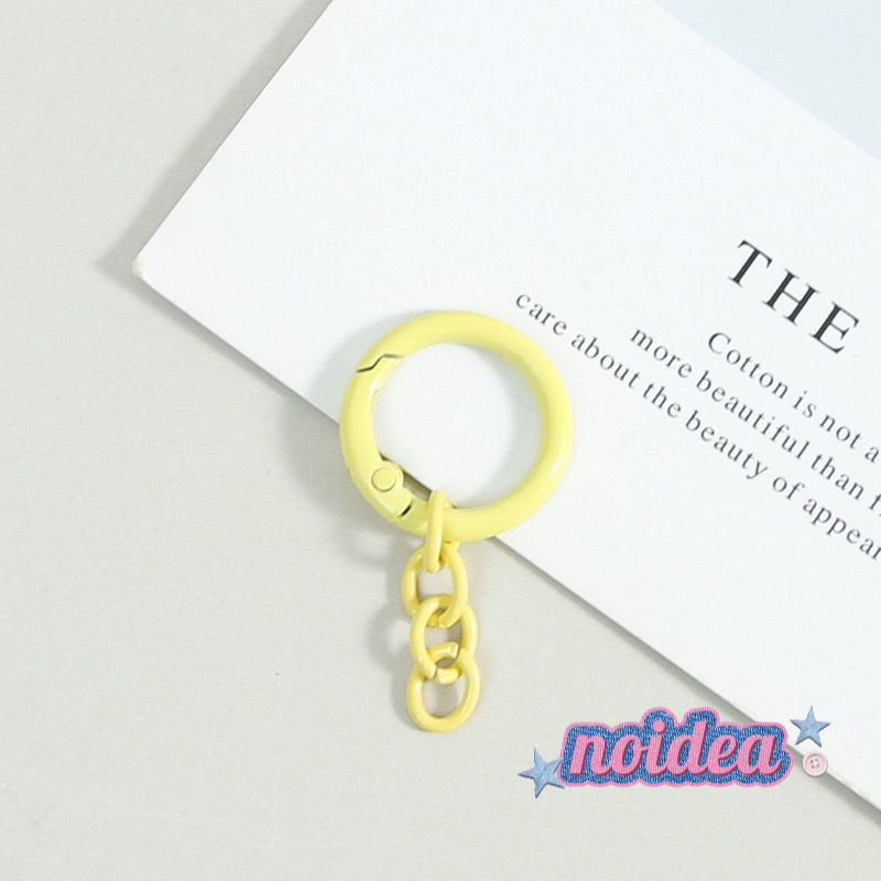 Candy Color Jump Rings with Chains - 10pcs Keychain Extension Sets, DIY Connector Chains