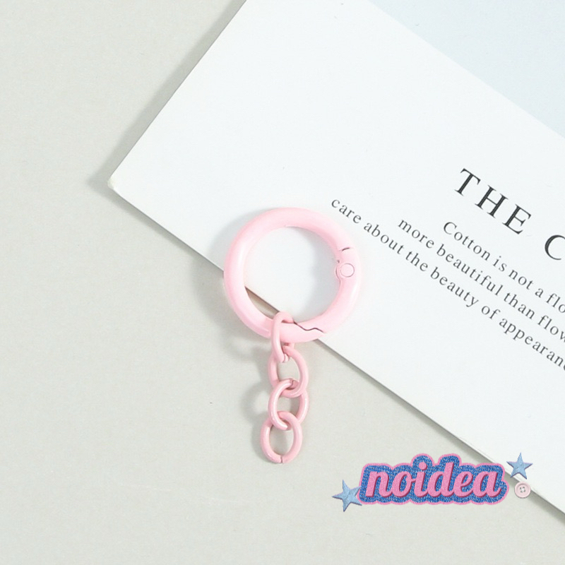 Candy Color Jump Rings with Chains - 10pcs Keychain Extension Sets, DIY Connector Chains