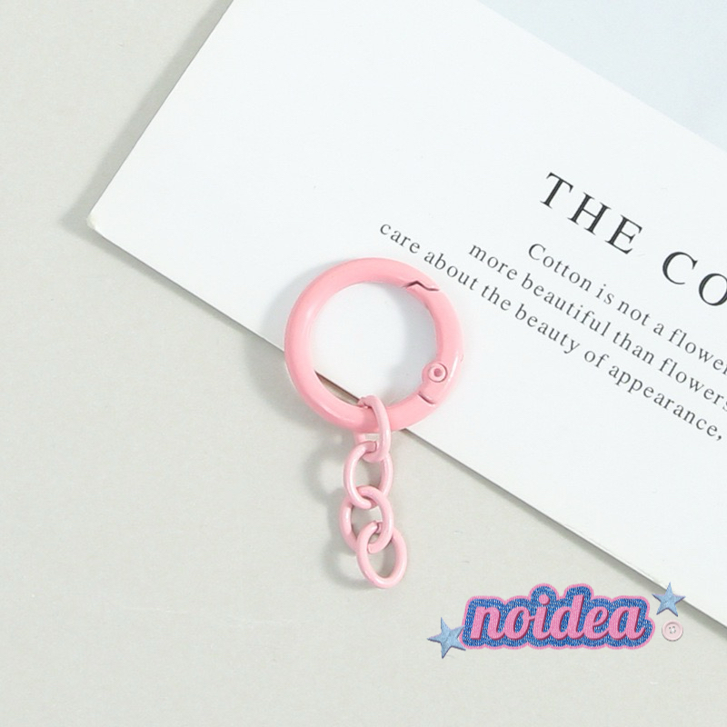 Candy Color Jump Rings with Chains - 10pcs Keychain Extension Sets, DIY Connector Chains