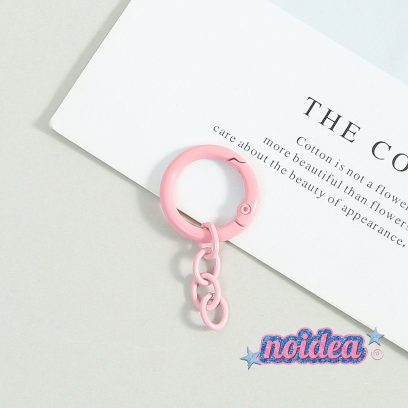 Candy Color Jump Rings with Chains - 10pcs Keychain Extension Sets, DIY Connector Chains