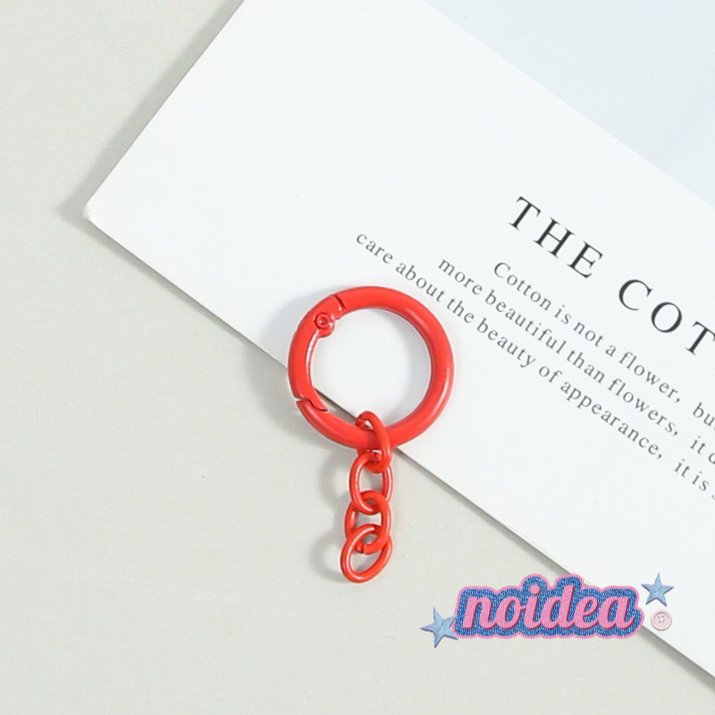 Candy Color Jump Rings with Chains - 10pcs Keychain Extension Sets, DIY Connector Chains