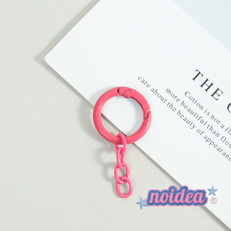 Candy Color Jump Rings with Chains - 10pcs Keychain Extension Sets, DIY Connector Chains