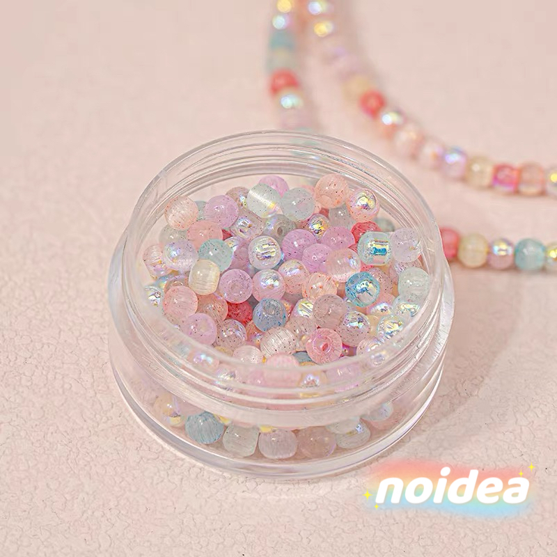 4mm Aurora Iridescent Seed Beads - 220pcs Rainbow Miyuki Beads for DIY Jewelry Making