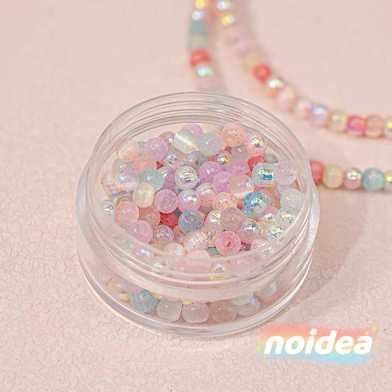 4mm Aurora Iridescent Seed Beads - 220pcs Rainbow Miyuki Beads for DIY Jewelry Making