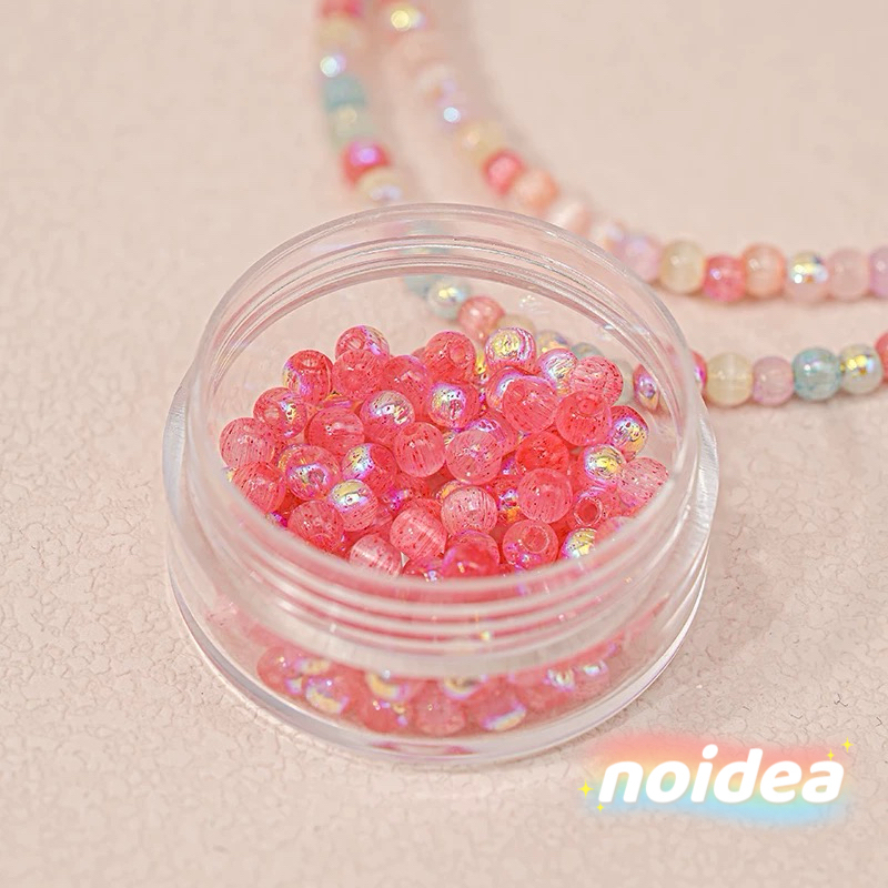 4mm Aurora Iridescent Seed Beads - 220pcs Rainbow Miyuki Beads for DIY Jewelry Making